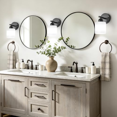 2PCS Light Black Bathroom Light Fixture