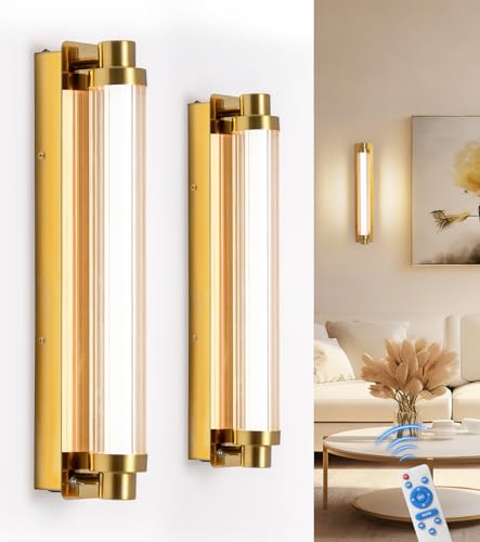 Set of 2 Modern Gold Wall Sconces (2 Count)