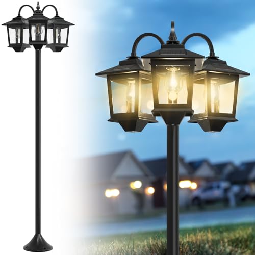 73" Aluminum Solar Lamp Post Light