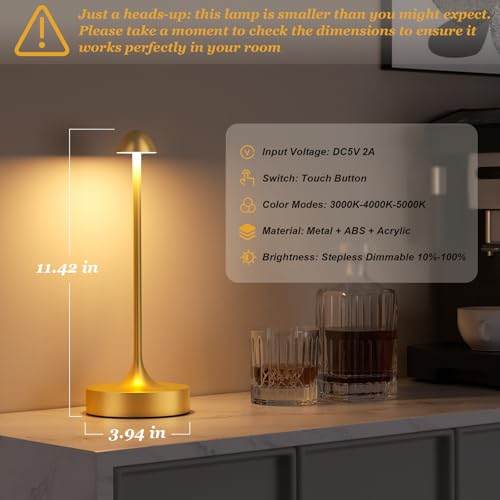 Rechargeable Cordless Table Lamp (2 Count)