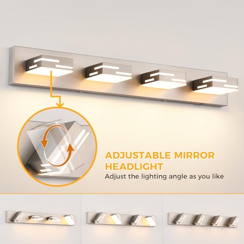 4 Light 5CCT Modern Bathroom Vanity Light Fixtures