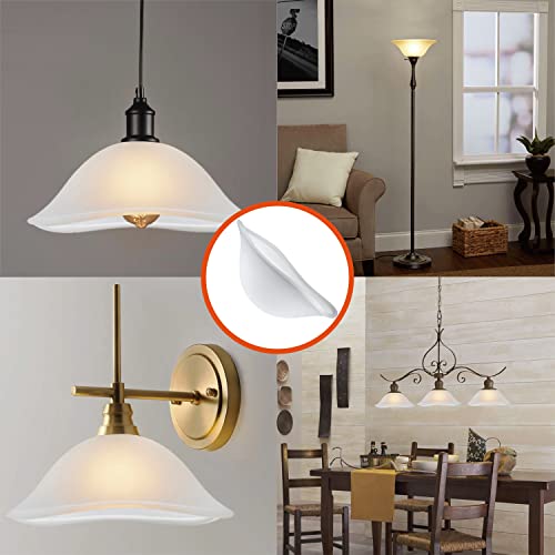 23514-11, Alabaster Replacement Glass Shade for Medium Base Socket Torchiere Lamp, Swag Lamp, Pendant and Island Fixture. 9-7/8" Diameter x 3-3/8" Height