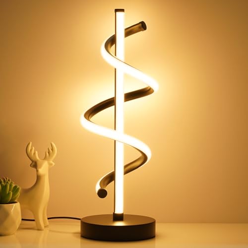 Black Spiral LED Table Lamp