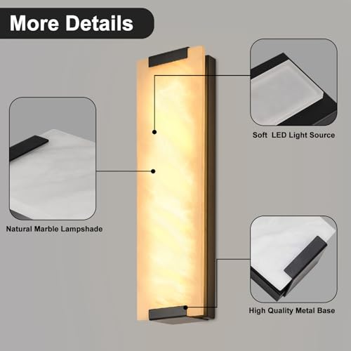 19.2in Alabaster Wall Sconces