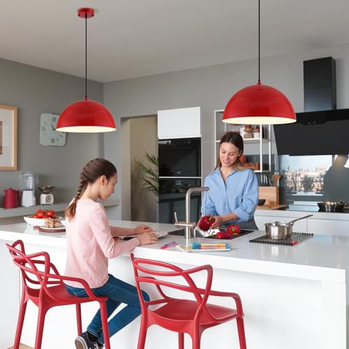 Red Large Pendant Light 2 Packs