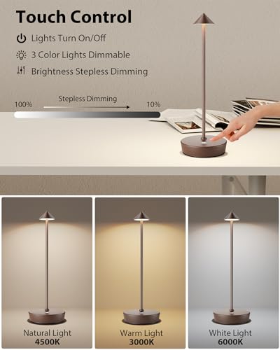 Cordless Table Lamp Rechargeable 6000mAh Battery Outdoor LED Light