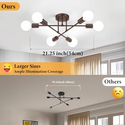 Modern Sputnik Chandelier Ceiling Light Fixture 6