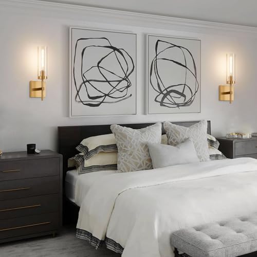 Gold Battery Operated Wall Sconce Set of 2 (2 Count)