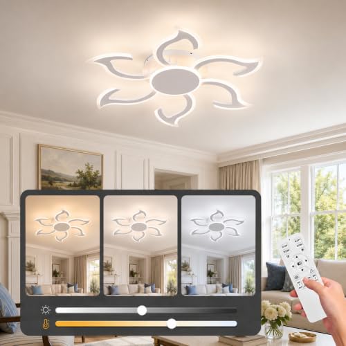 36.2 Inch Modern LED Ceiling Light (White)