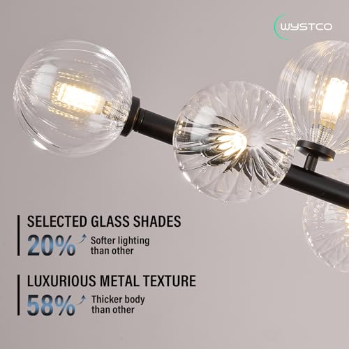 50 Inch Large Glass Globe Sputnik Chandelier
