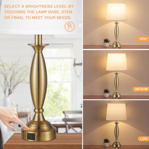 Bedroom Lamps for Nightstand (2 Count)