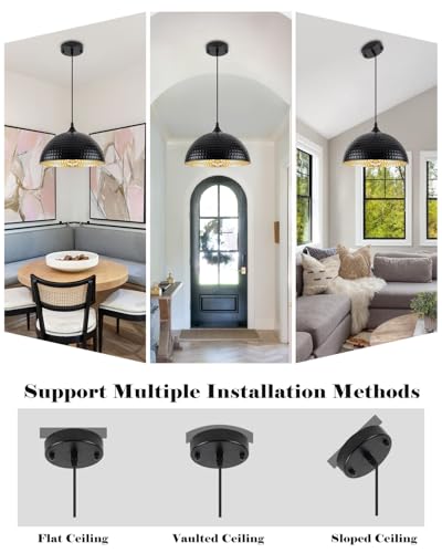 Hammered Pendant Lights Kitchen Island 2 Pack (2 Count)