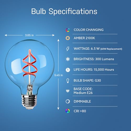 G30 Smart LED Globe Light Bulb