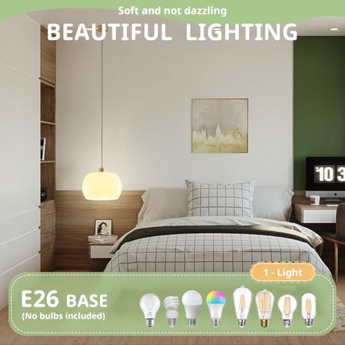 Adjustable Pendant Lamp Green Glass Ceiling Light Fixtures 3