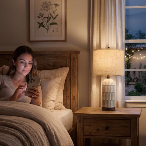 22" Bedside Table Lamps Set of 2