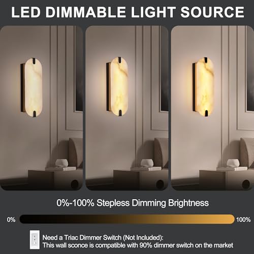 14.17in Alabaster Wall Sconces (2 Count)