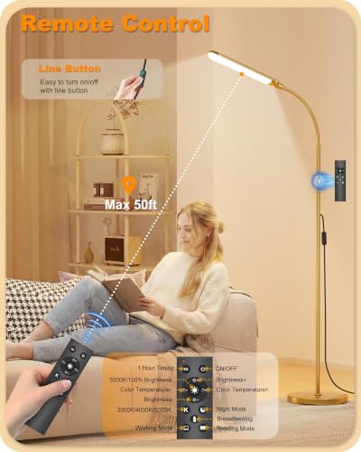 LED Floor Lamp (Gold)