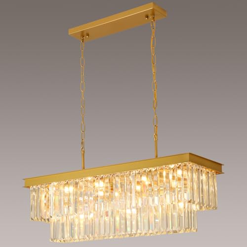 Gold Crystal Chandeliers for Dining Room