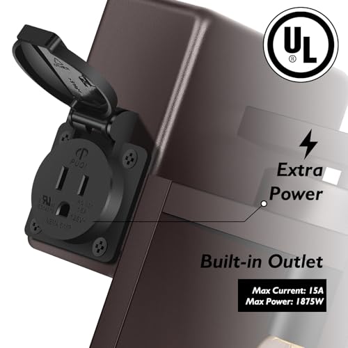 Porch Lights with Outlet (2 Count)