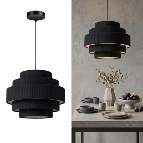 5 Tier Corduroy Pendant Light for Kitchen Island