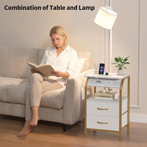 End Table with Floor Lamp