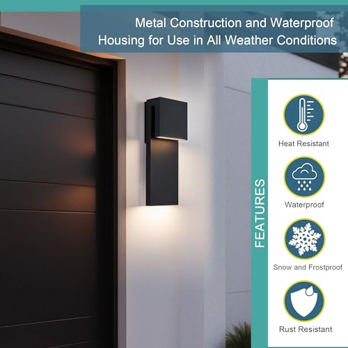 Dusk to Dawn Outdoor Wall Lights 2 Packs (2 Count)