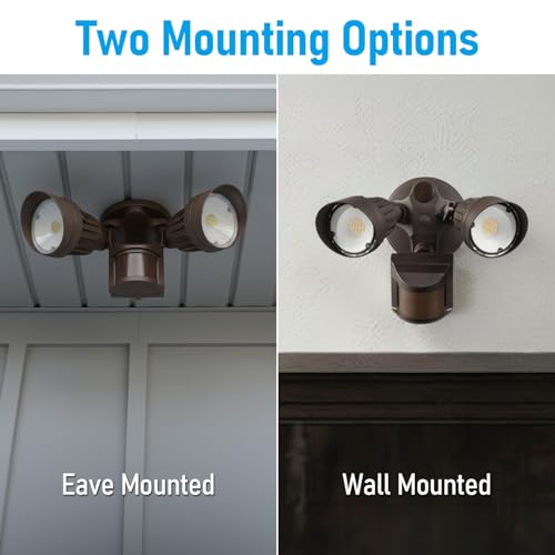 3CCT Motion Sensor Security Lights Dusk to Dawn IP65 Bronze