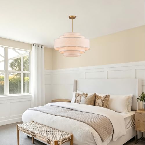 25.6" Modern Large Drum Chandelier
