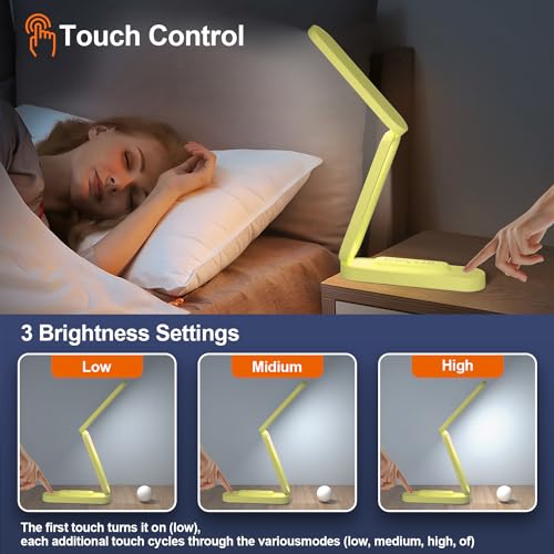LED Desk Lamp for Office Home & Battery Operated Lamp Rechargeable Lamp Foldable & Portable Light