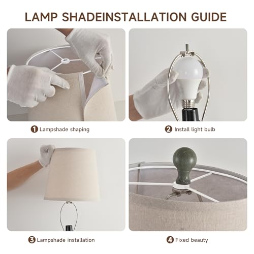 Lamps Set of 2 Modern Farmhouse Table Lamp Bedside Reading Lamps Living Room End Tables Set Lamps for Night Stands Bedroom Night Lamp (2 Count)