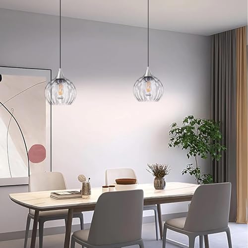 2 Pack Clear Hammered Glass Shade Replacements (2 Count)