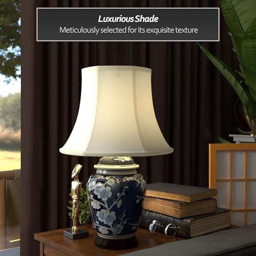 22" Blue Cherry Blossom Lamp