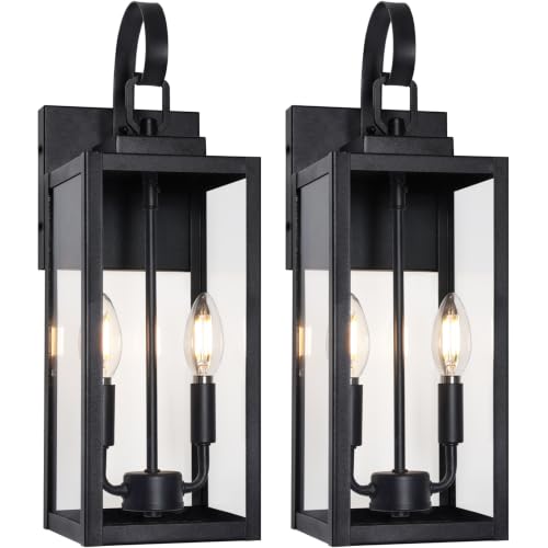 18" Large Outdoor Wall Lights (Black (Standard) / 18in)