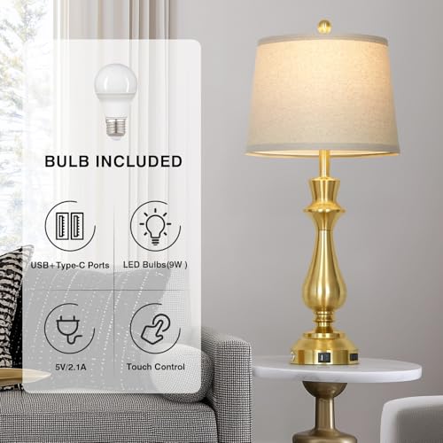 Modern Gold Table Lamp for Living Room