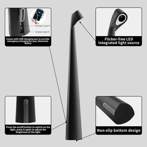 Cordless Rechargeable Reading Metal Table Lamp