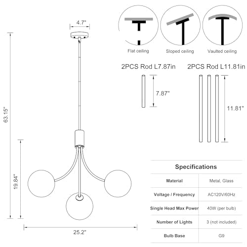 Modern Black Chandelier 3