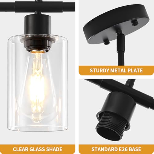 29.9'' Modern Island Lights for Kitchen Black Dining Room Light Fixtures