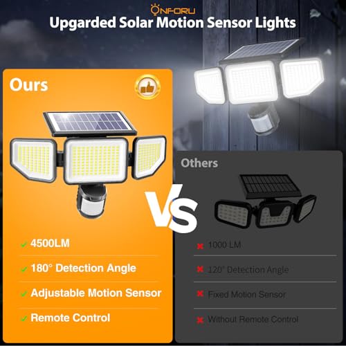 4500LM Solar Lights Outdoor