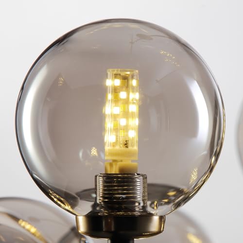Black Mid Century Modern Sputnik Chandeliers for Dining Room Light Fixture