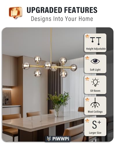 Modern Linear Chandeliers for Dining Room