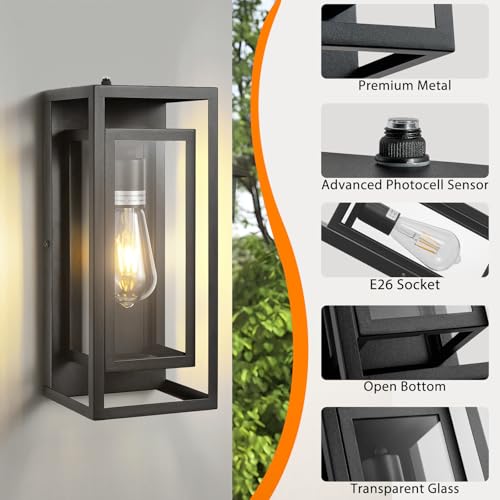 14" Dawn to Dusk Outdoor Light Fixture (2 Count)
