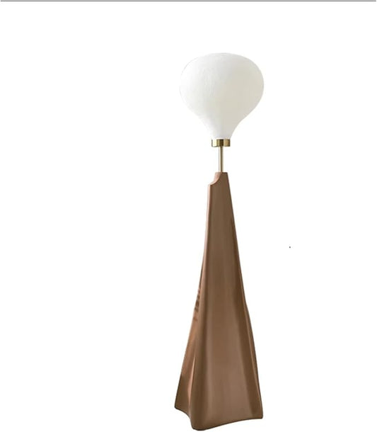 Floor Lamp Resin Floor Lamp Living Room Design Decorative Floor Lamp Simple Bedroom Art Lamp (Without Light Source) Standing Reading Lamps (Color : Brown)