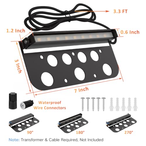 4 Pack 7 Inch Retaining Wall Lights (2700K Warm White / 7Inch-4 Pack)