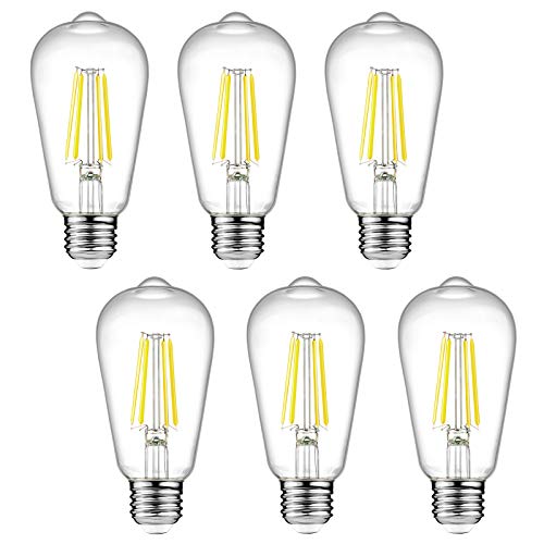 Dimmable Vintage LED Edison Bulbs (6 Count)