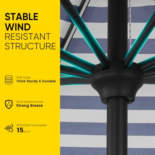 9ft Patio LED Umbrella with light
