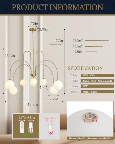 Gold Sputnik Chandelier
