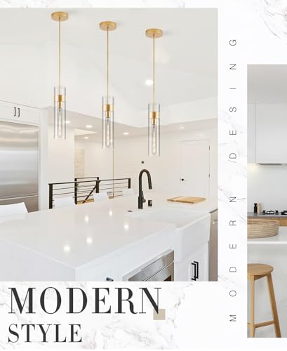 2 Pack Gold Pendant Lights Kitchen Island (2 Count)