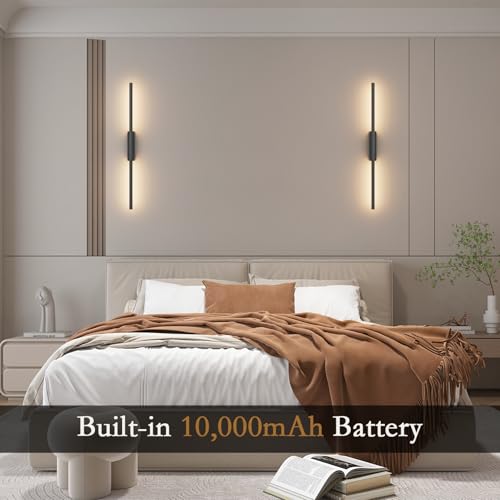 23.6In Battery Operated Wall Sconces Set of Two (2 Count)