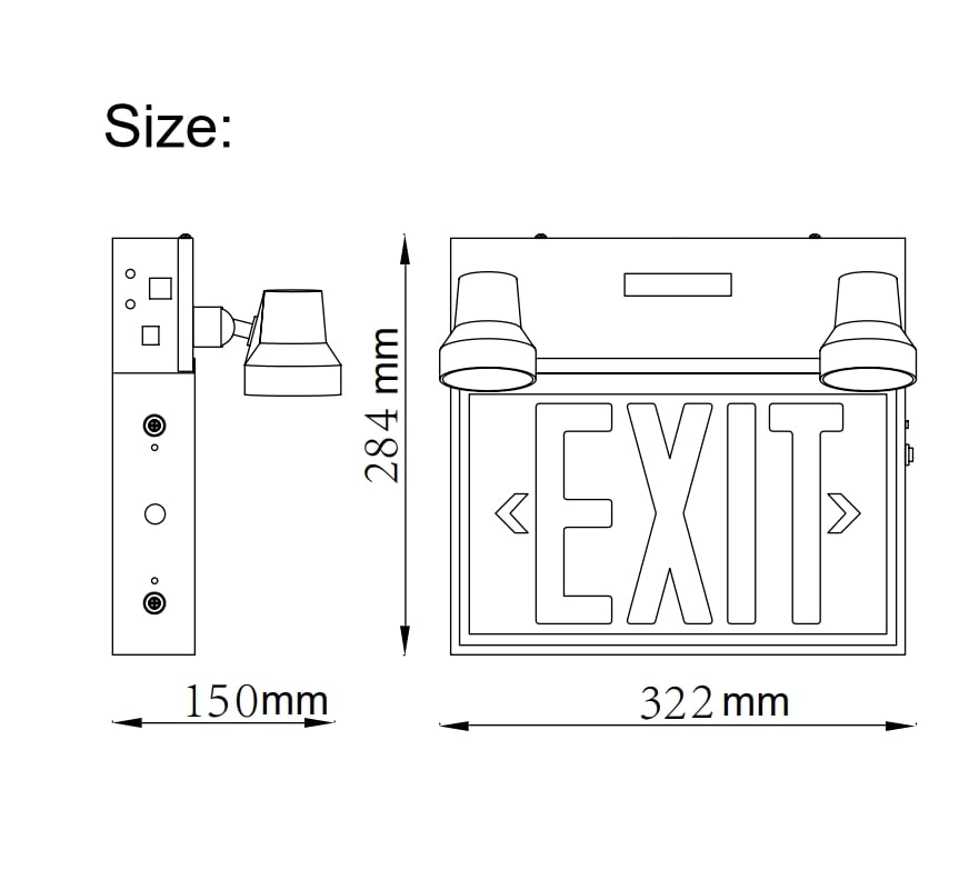 Steel Exit Sign with Remote Capabilities
