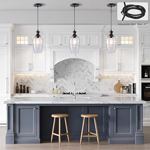 Glass Pendant Lights Kitchen Island